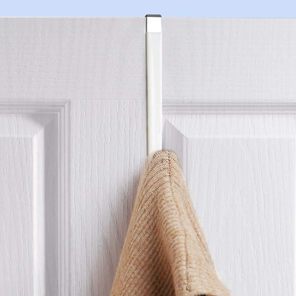 Over Door Hook White - 4Pack Soft Rubber Surface Design to Prevent Article Scratches