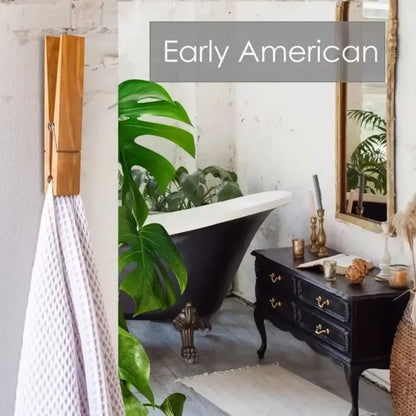 Wooden Wall-Mounted Towel Holder in Rustic Style - Giant Clothespin Design