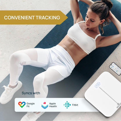 Smart Premium Bathroom Scale, Precisely Measures Weight & BMI for Unlimited Users