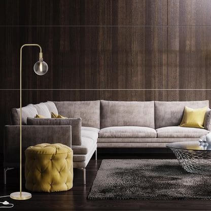 Floor Lamp, Matte Brass, In-Line On/Off Foot Switch