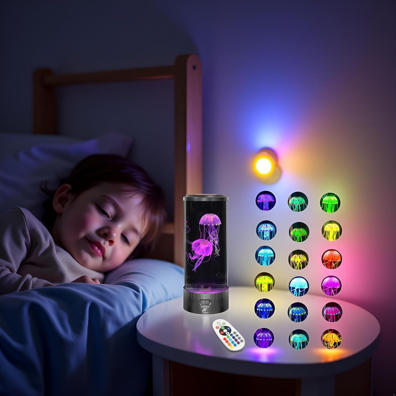 Large round LED Jellyfish Lamp – the Ultimate Sensory Fake Aquarium for Decoration
