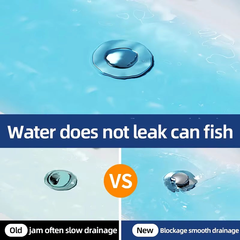 Washbasin Leak Plug, Stainless Steel Odor Proof Bouncing Core
