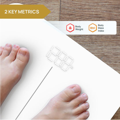 Smart Premium Bathroom Scale, Precisely Measures Weight & BMI for Unlimited Users