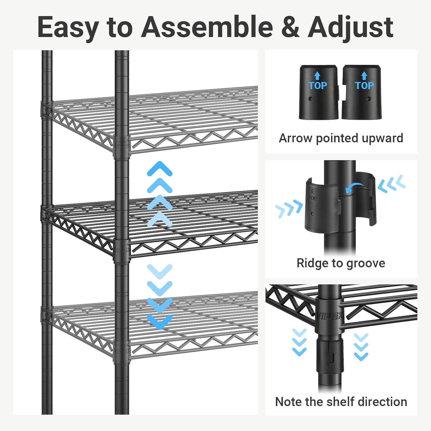 Portable Closet Wardrobe Heavy Duty Clothes Rack, Freestanding Clothing Racks with 4 Hang Rods & 8 Shelves, Adjustable Custom Closet Racks