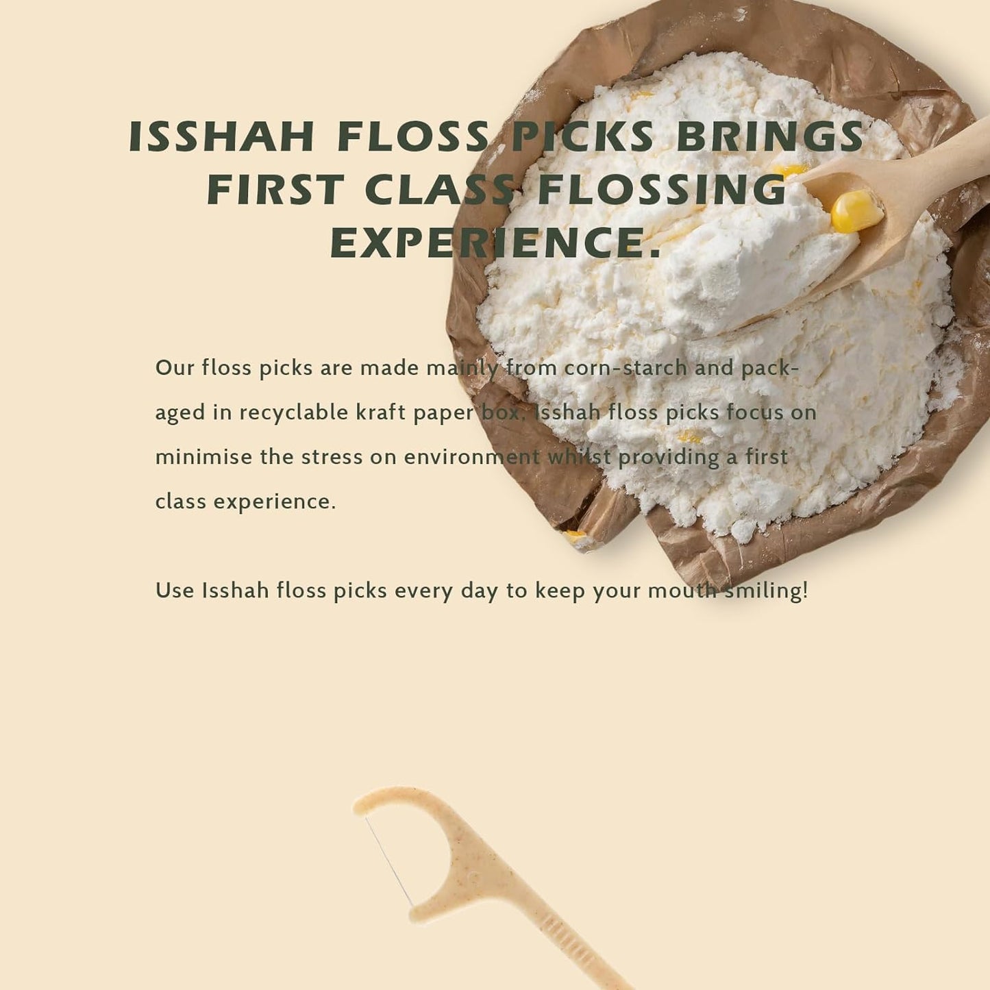 Natural Dental Floss Picks - 200 Count - PETA Approved, BPA Free, Vegan, Sustainable, Eco-Friendly Mint Flossers