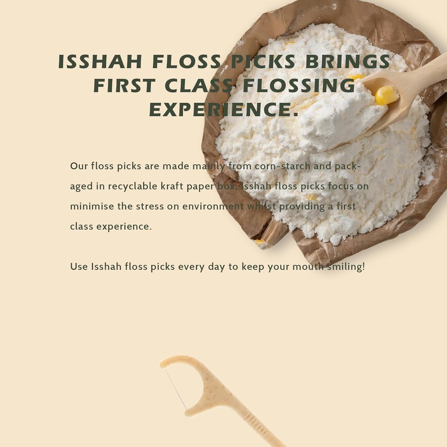 Natural Dental Floss Picks - 200 Count - PETA Approved, BPA Free, Vegan, Sustainable, Eco-Friendly Mint Flossers