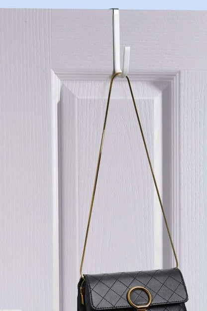 Over Door Hook White - 4Pack Soft Rubber Surface Design to Prevent Article Scratches